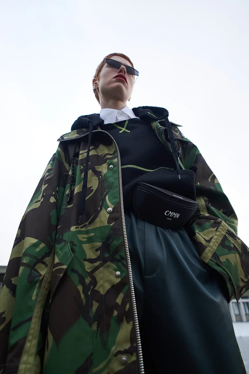 /017 CMMN SWDN Fall Winter 2018 Editorial Nostalgic Future Check Roman Technical Jacket Stenson Trouser Cargo Storm Ivan Car Coat Artem Sweatshirt Hoodie Sweater Trackpants