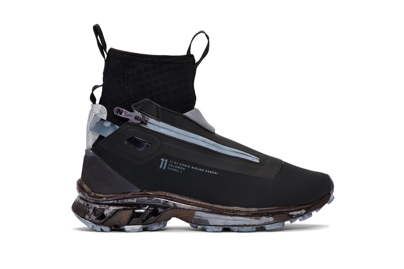11 By Boris Bidjan Saberi x Salomon Bamba 2 Info high-top sneakers boots trainers footwear sports hiking trail 11 by BBS fall winter 2018 ssense 