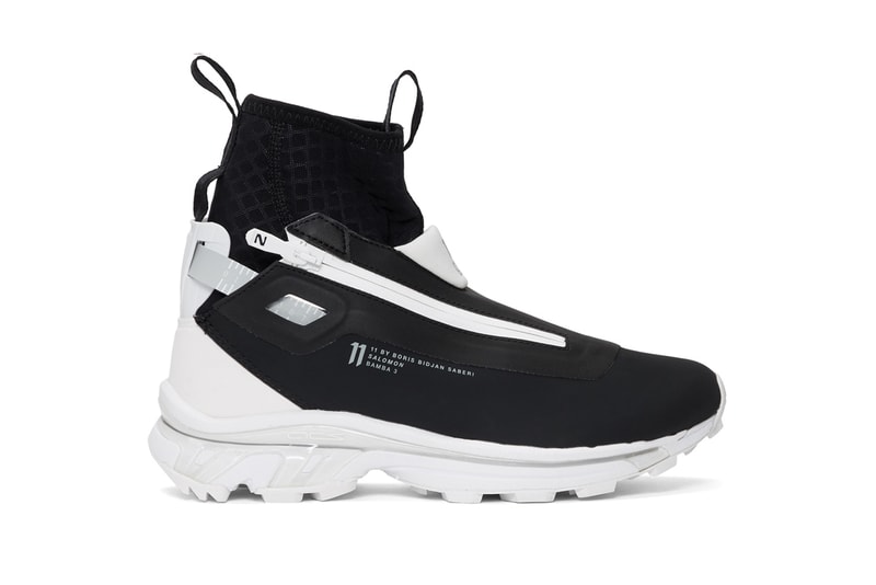 11 By Boris Bidjan Saberi x Salomon Bamba 2 Info high-top sneakers boots trainers footwear sports hiking trail 11 by BBS fall winter 2018 ssense 