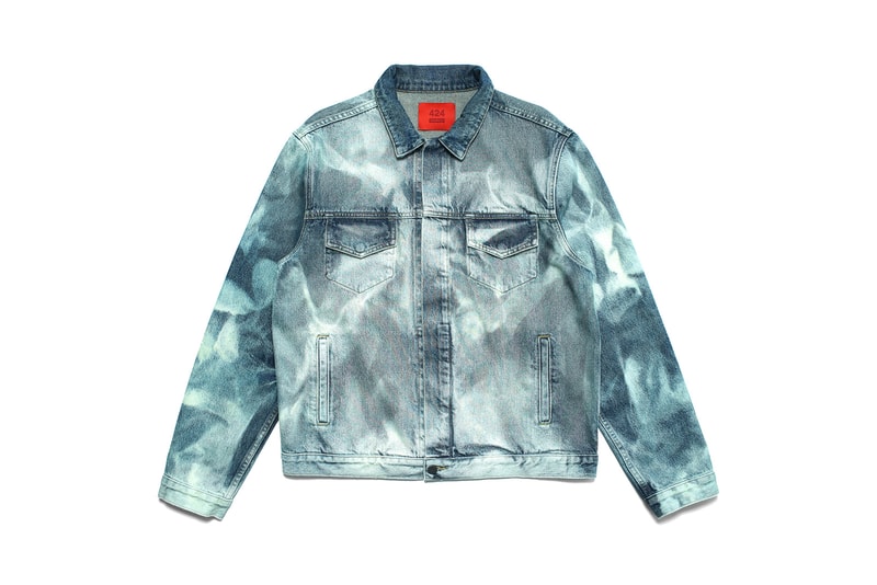 424 Fall/Winter 2018 Drop 1 Release Info bleach dyed fashion denim jacket jeans tie dye fairfax streetwear