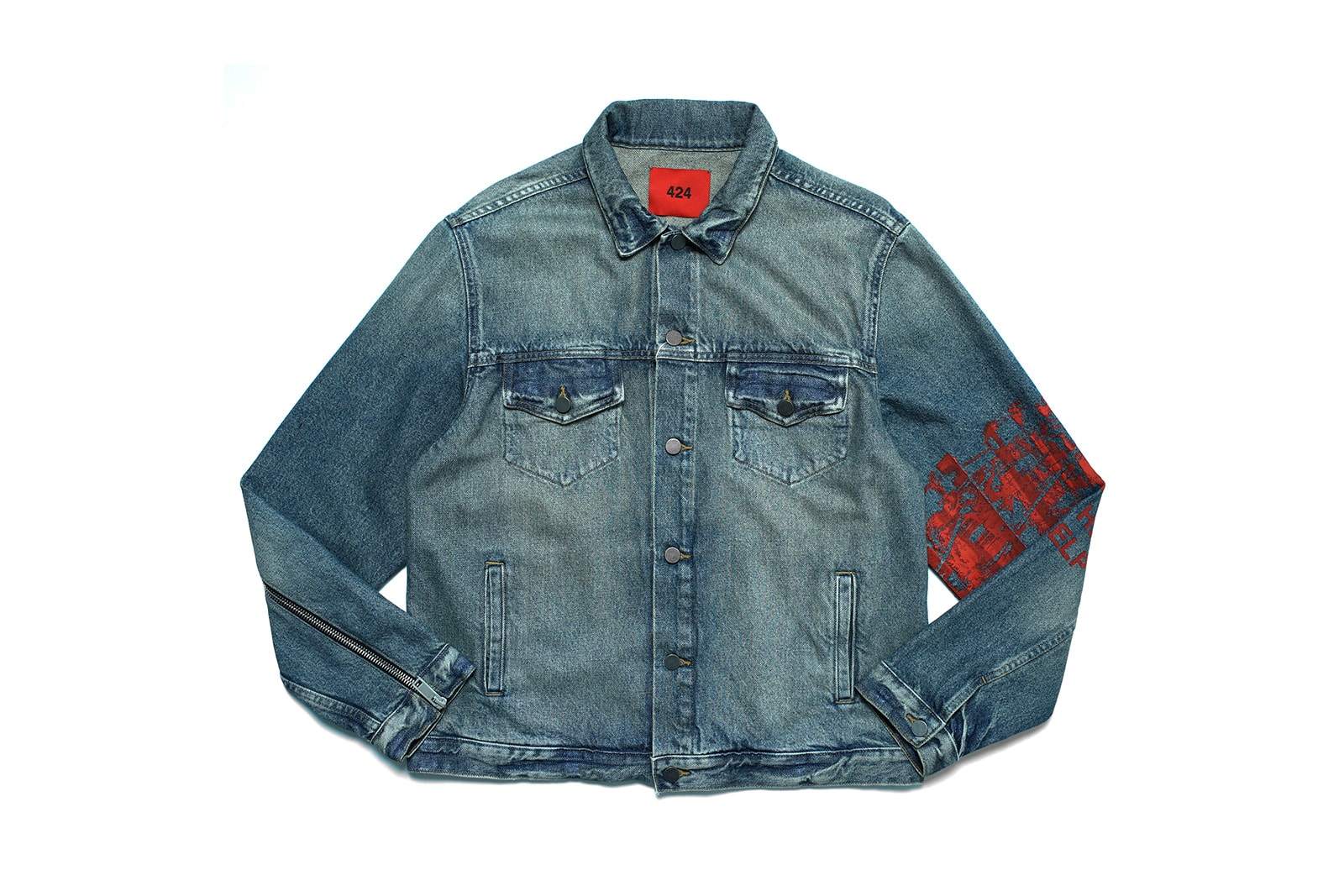 424 Fall/Winter 2018 Drop 1 Release Info bleach dyed fashion denim jacket jeans tie dye fairfax streetwear