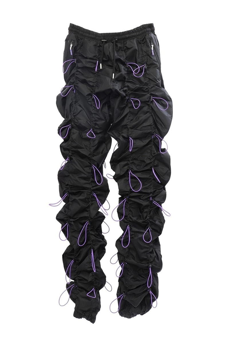 99%IS- Wrinkled Pants Fall Winter 2018 Release Purple Silver Sky Orange Red Brown Grey Percent is Bajowoo Black Cord Zip Tab Toggle CHAlleNGE 