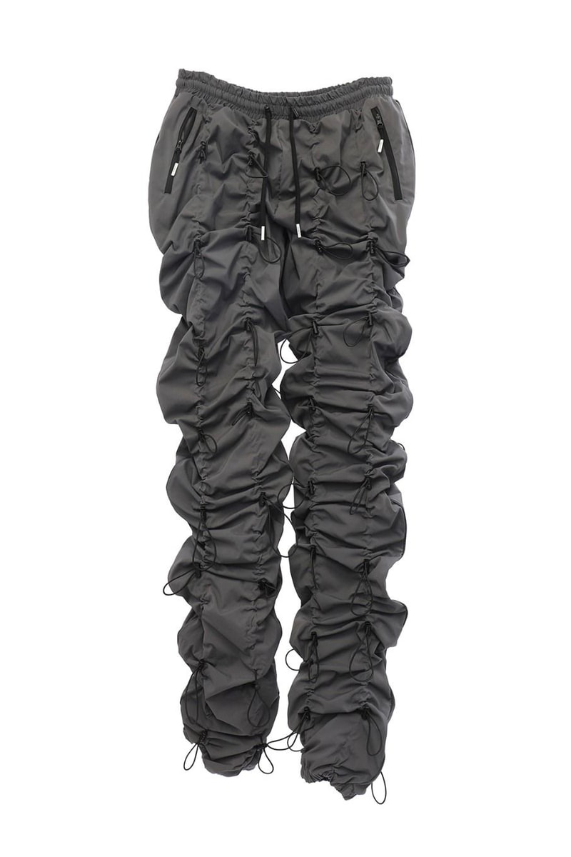 99%IS- Wrinkled Pants Fall Winter 2018 Release Purple Silver Sky Orange Red Brown Grey Percent is Bajowoo Black Cord Zip Tab Toggle CHAlleNGE 