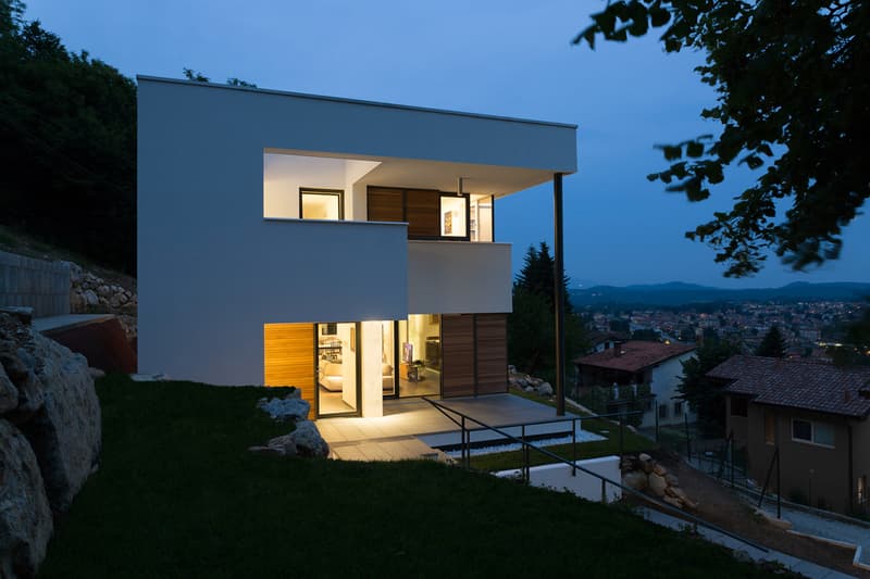 House NM Studio Ecoarch varese italy home hillside architecture design