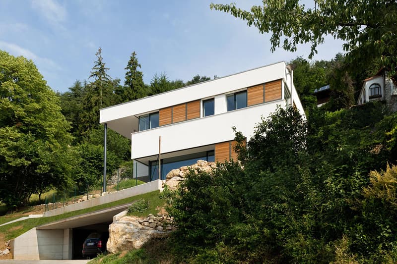 House NM Studio Ecoarch varese italy home hillside architecture design