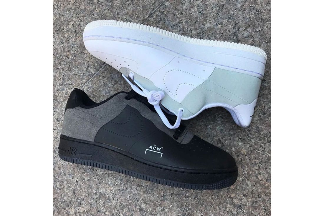 nike air force 1 a cold wall black