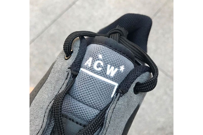 A COLD WALL Nike Air Force 1 Low Black Colorway Grey Leather Suede Samuel Ross White