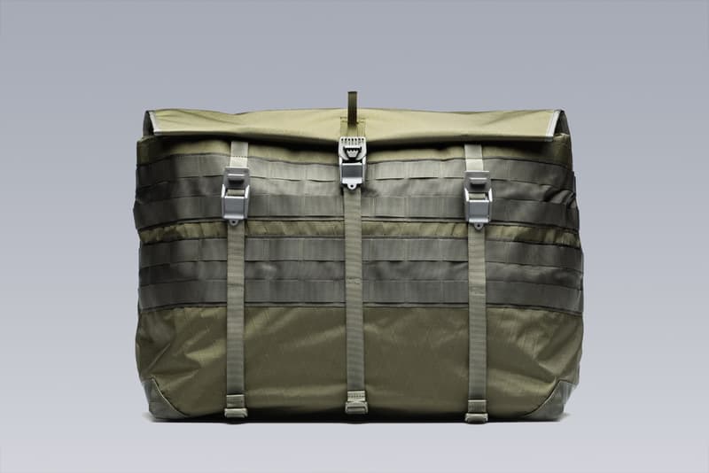 ACRONYM 3A-6TS messenger bag drop release fall winter 2018 olive back removable pouch third arm