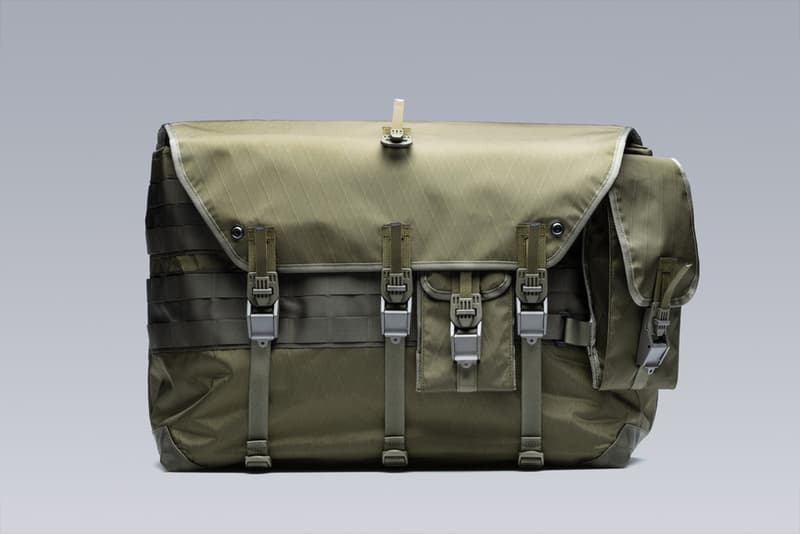 ACRONYM 3A-6TS messenger bag drop release fall winter 2018 olive back removable pouch third arm