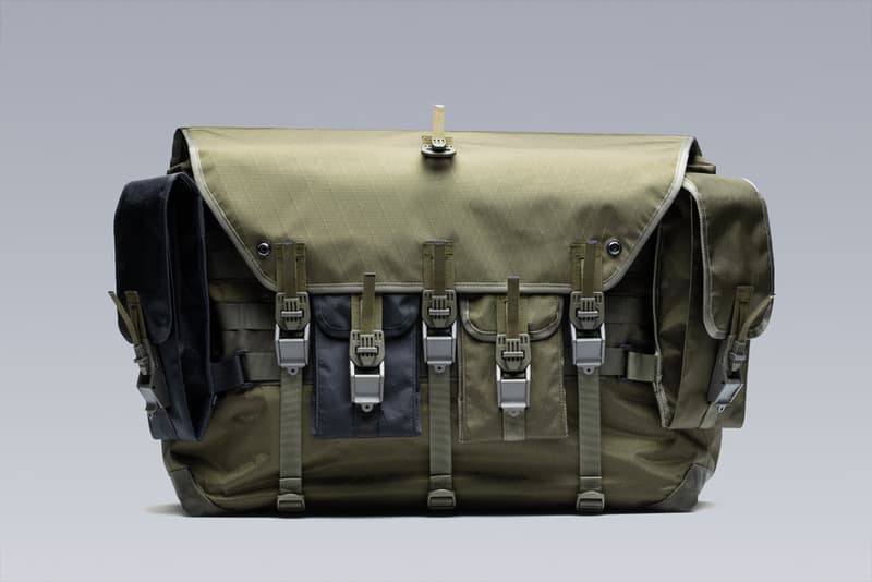 ACRONYM 3A-6TS messenger bag drop release fall winter 2018 olive back removable pouch third arm