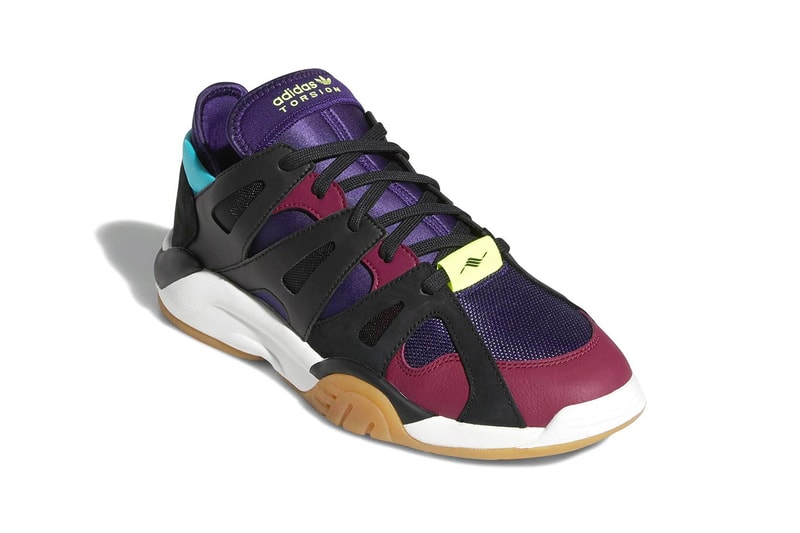 adidas Torsion Dimension Low Dark Plum black blue purple white gum release info sneakers