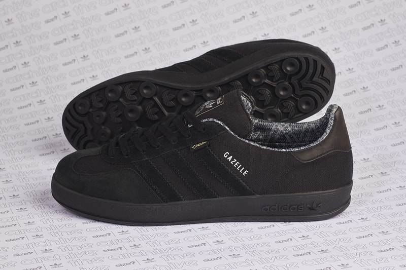 adidas originals gazelle indoor size? gore-tex all black colorway release information first look drop sneaker trainer footwear