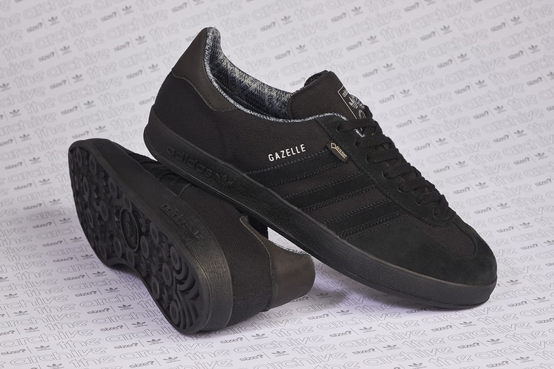 adidas originals gazelle indoor size? gore-tex all black colorway release information first look drop sneaker trainer footwear
