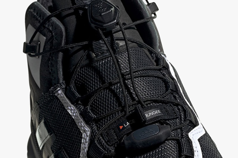 White Mountaineering x adidas Terrex Fast Release Date Shoes Trainers Kicks Sneakers Cop Purchase Buy Black White Monochrome hiking trail technical