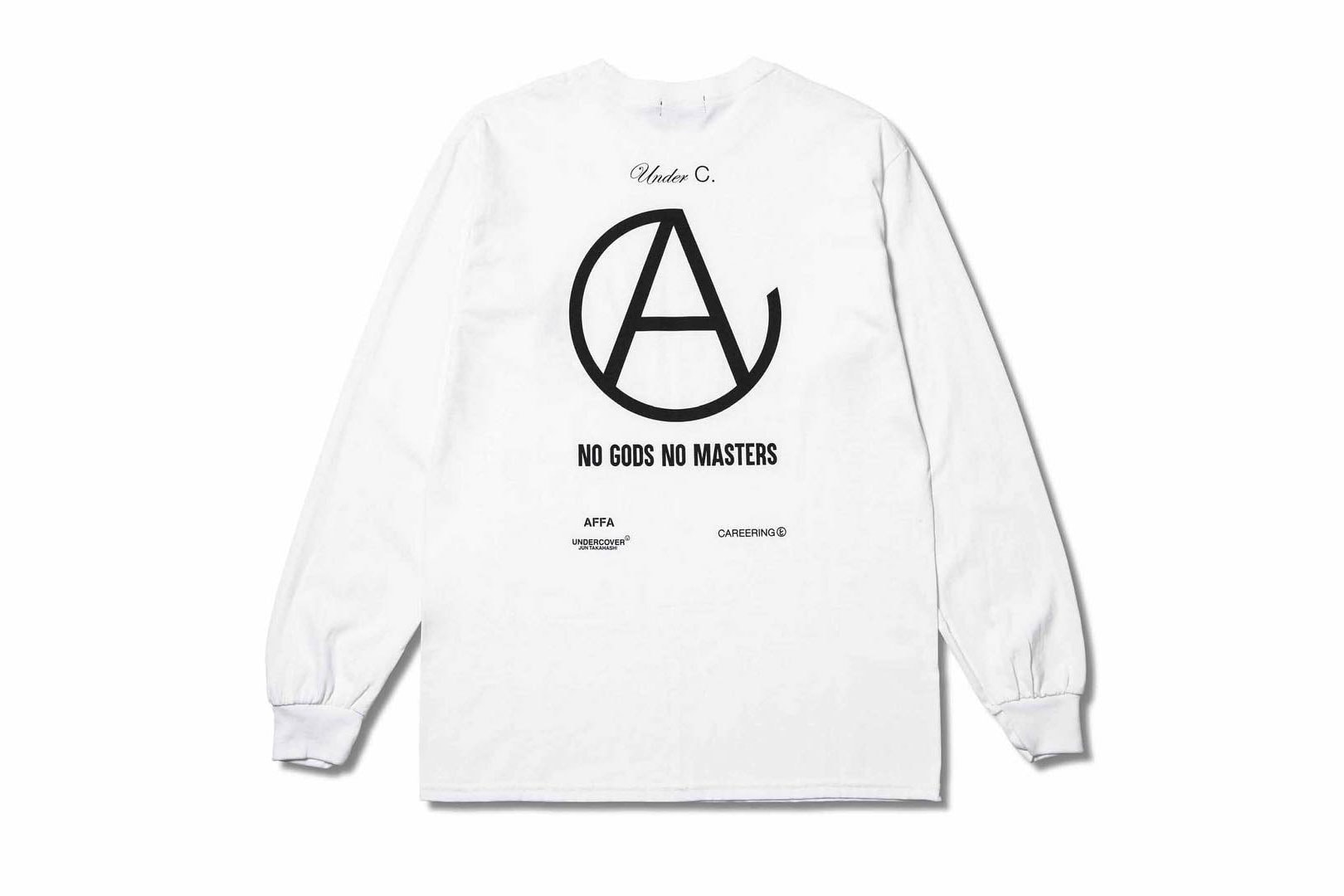 AFFA CAREERING UNDERCOVER Capsule Release Anarchy Forever Forever Anarchy Black White T shirt long sleeve Jun Takahashi Hiroshi Fujiwara Under C