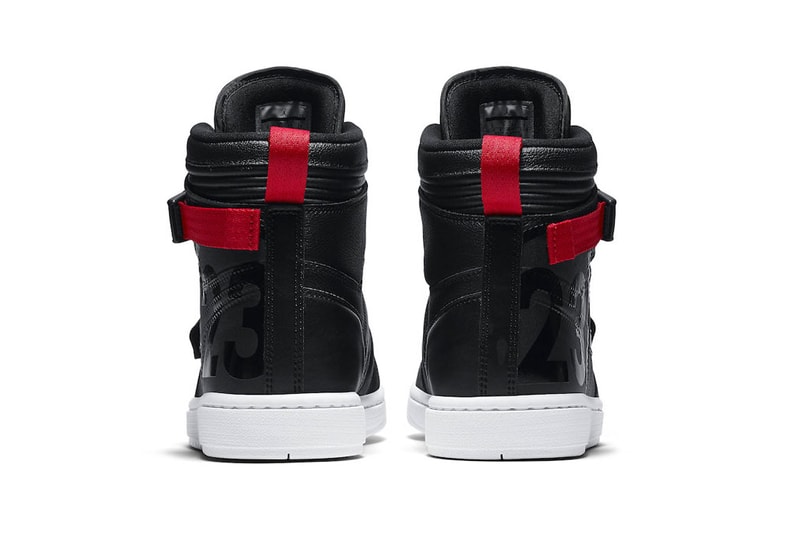 Air Jordan 1 Moto "Bred" colorway sneaker Release Date black red leather Bred White Straps Info