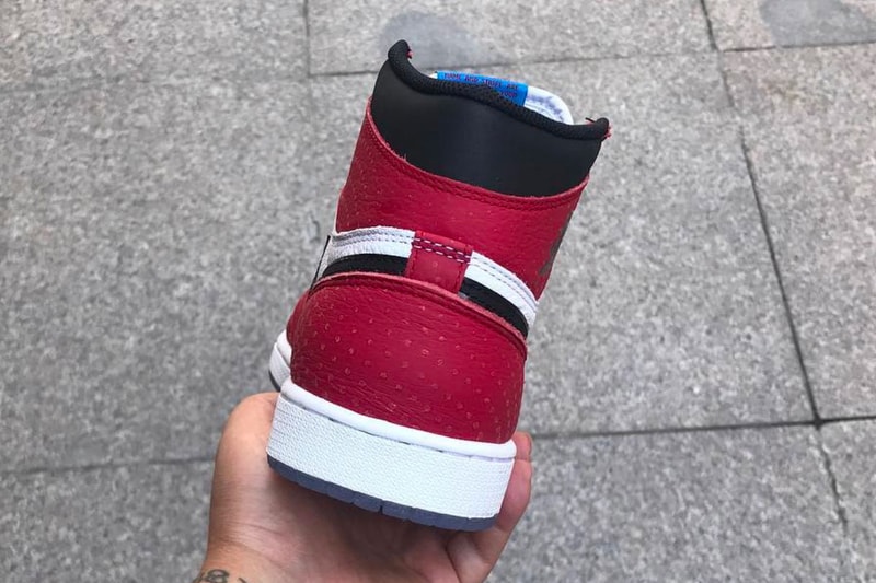 Air Jordan 1 Chicago Clear Sole Closer Look White red Black dots