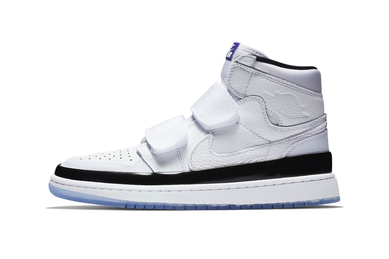 Air Jordan 1 High Double Strap Concord Release white leather black blue white price 2018 