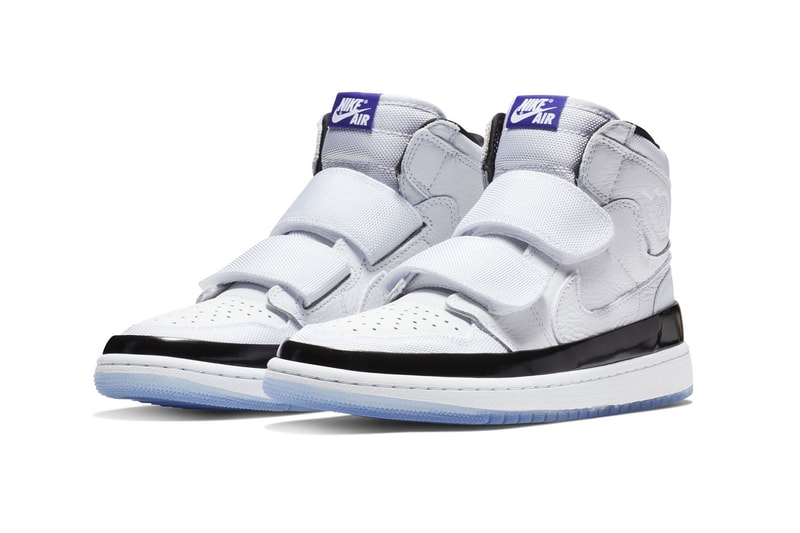 Air Jordan 1 High Double Strap Concord Release white leather black blue white price 2018 
