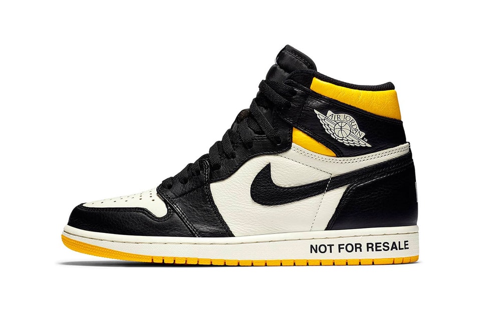 Air Jordan "Not for Resale" Black/Yellow Hypebeast