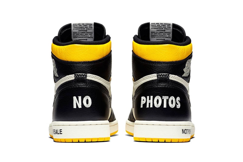 air jordan 1 retro high og not for resale white black sail yellow 2018 december jordan brand footwear no photos wear me please crease no ls