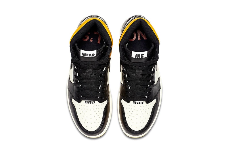 air jordan 1 retro high og not for resale white black sail yellow 2018 december jordan brand footwear no photos wear me please crease no ls
