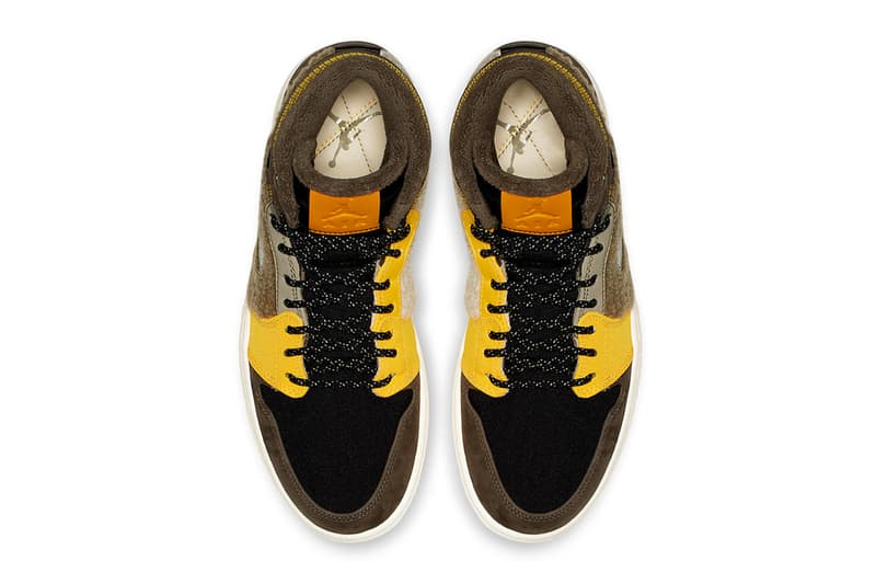 Air Jordan 1 Retro High Premium "Parachute Beige/Lava Glow" sneaker colorway fleece women's release date info price purchase