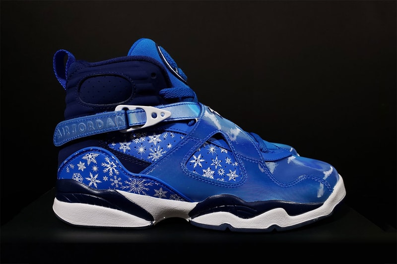Air Jordan 8 Snowflake nike First Look blue white 2018 sneaker shoes cobalt blaze void info details