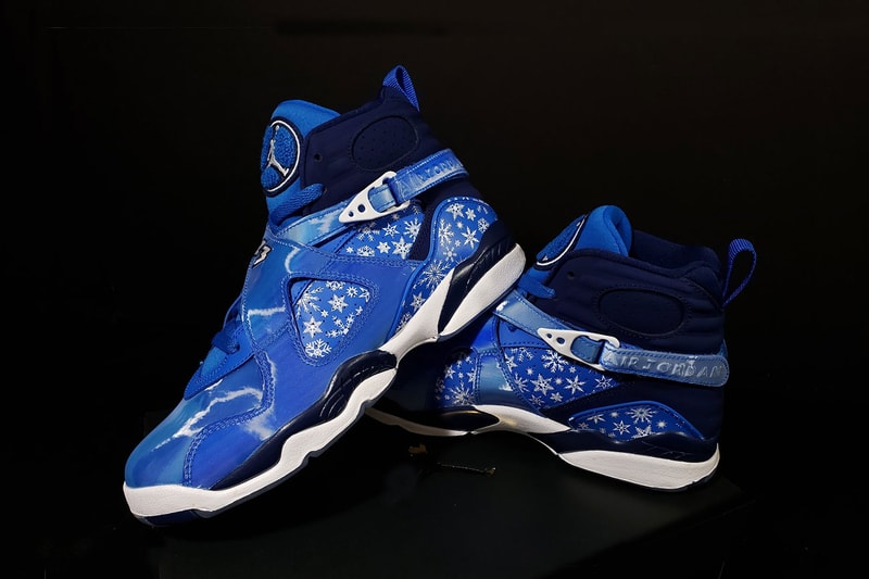 Air Jordan 8 Snowflake nike First Look blue white 2018 sneaker shoes cobalt blaze void info details