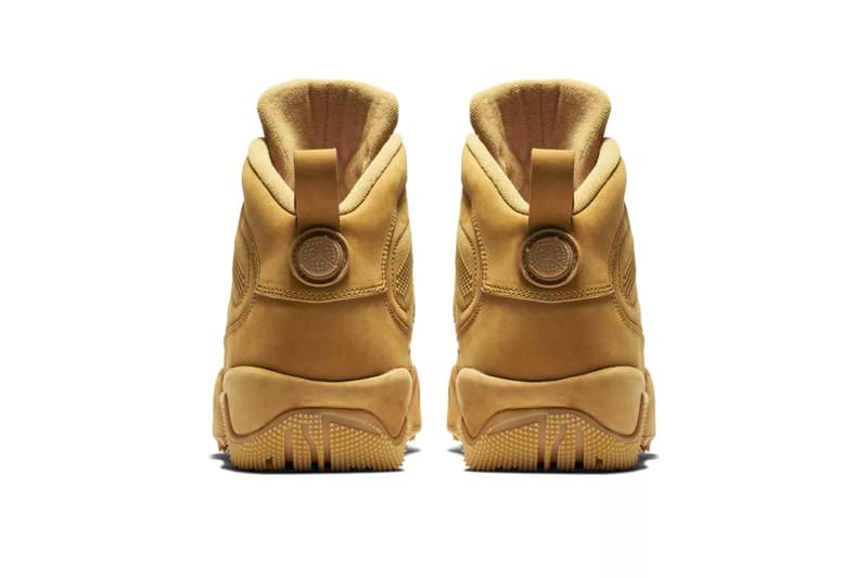 Air Jordan 9 Boot NRG Wheat Release Info Date Brand Brown timbs winter outdoors rugged tread hiking trail leather 