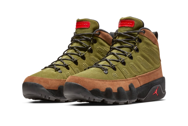 Air Jordan 9 Retro Boot NRG "Beef and Broccoli" Release Date sneaker brown olive colorway price info purchase online october 2018 jordan brand