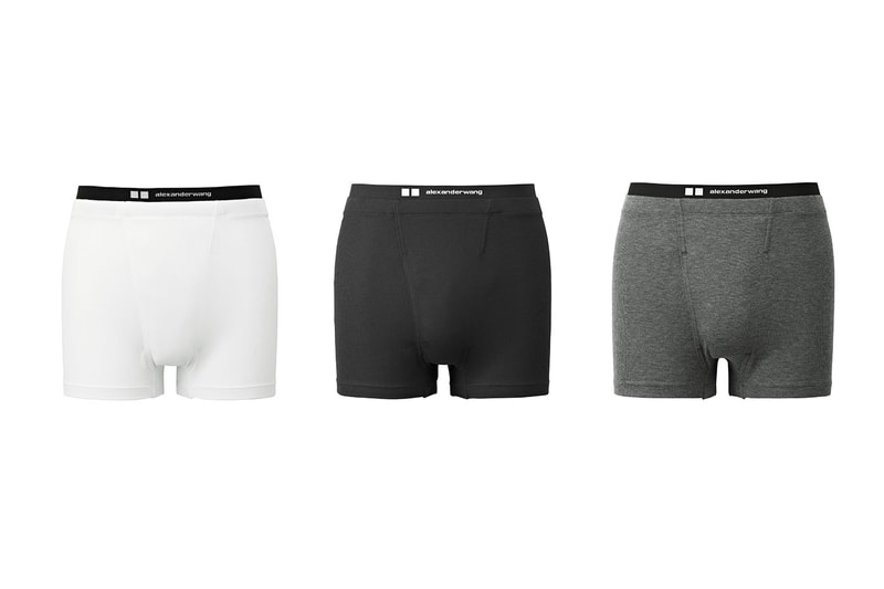 Alexander Wang UNIQLO HEATECH Collection black grey white full look crew neck T shirt leggings bra shorts tank top boxer briefs body suit LifeWear