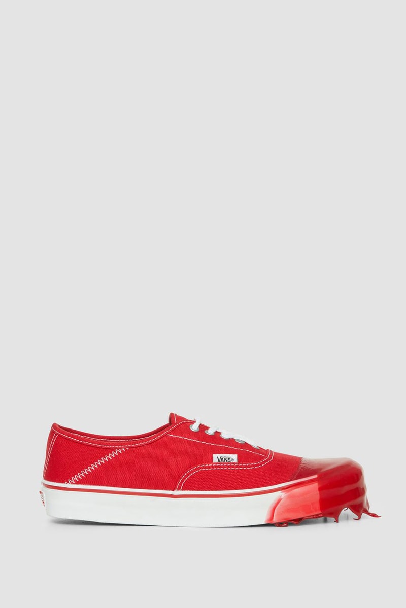 ALYX x Vans Collab Rubber Dipped sneakers shoes black white red silver green buy fall winter 2018 price details info fw18 collab collaboration authentic sk8 hi