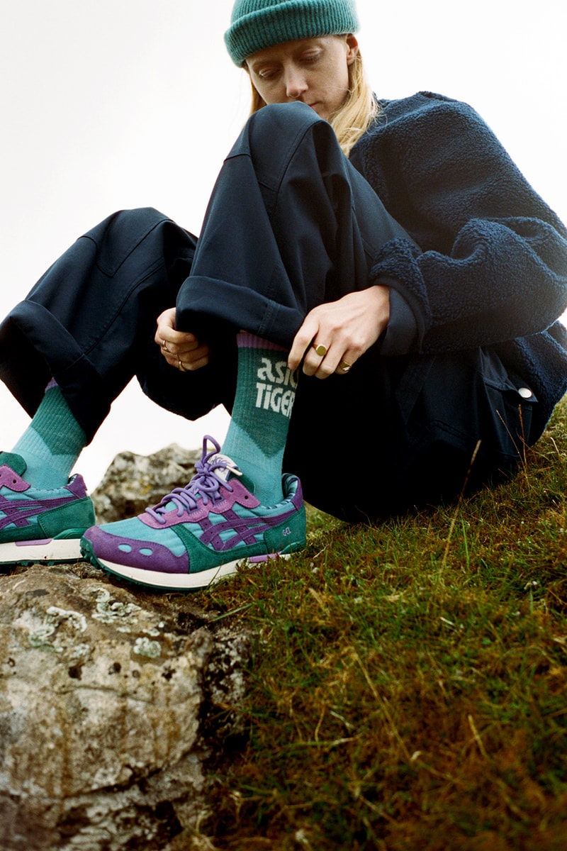 YMC x ASICSTIGER GEL-LYTE XT Release Details Raffle Register Video Lookbook Brown Sand White Purple Blue T-shirt Socks trekking hiking Fraser Cook You Must Create London Collaboration