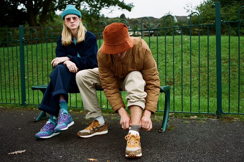 YMC x ASICSTIGER GEL-LYTE XT Release Details Raffle Register Video Lookbook Brown Sand White Purple Blue T-shirt Socks trekking hiking Fraser Cook You Must Create London Collaboration