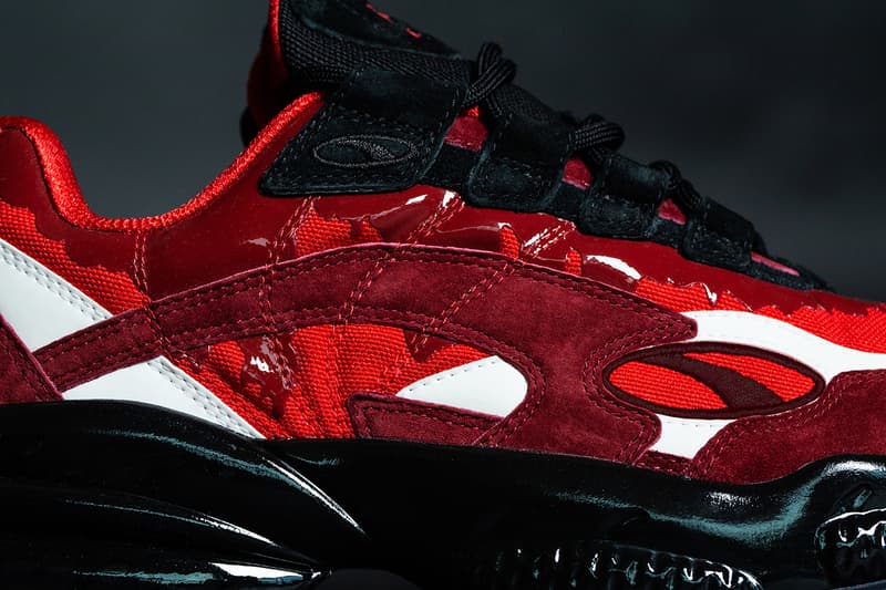 marvel bait venom carnage cell sneaker shoe collaboration footwear release info drop raffle october 6 8 2018 raffle model collaboration movie