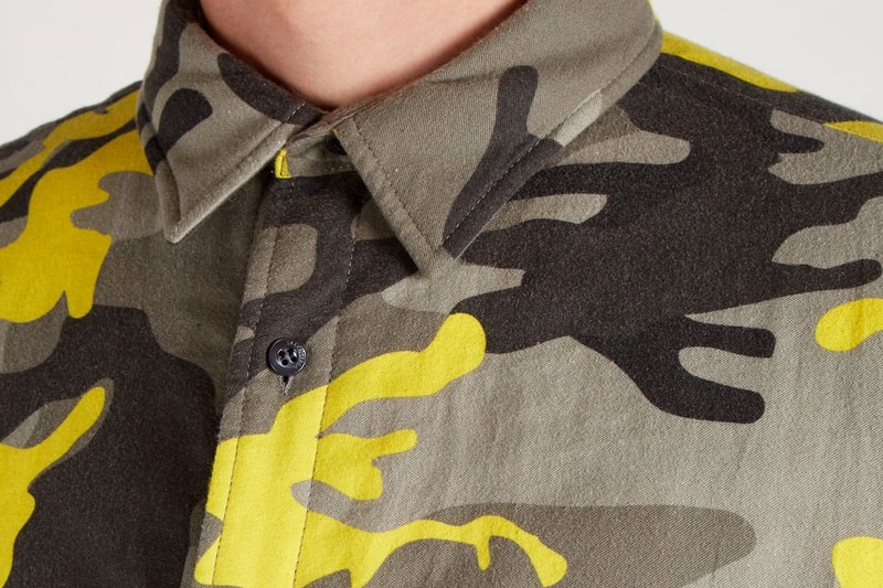 balenciaga camouflage padded shirt brown yellow grey 2018 fashion