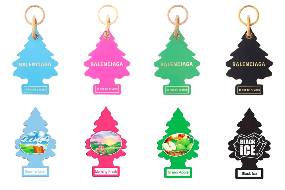 balenciaga air freshener keychain