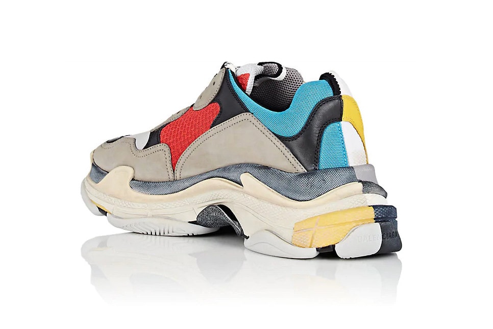 Balenciaga Triple S Half and Half Philippines release sneaker bulky chunky dad shoe split yellow white red grey black