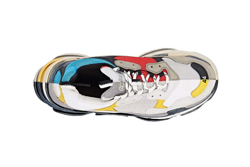 Balenciaga Triple S Half and Half Philippines release sneaker bulky chunky dad shoe split yellow white red grey black