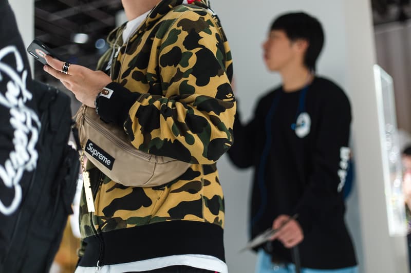 "BAPE XXV" Street Style tokyo japan a bathing ape 25th anniversary exhibition nigo sk8thing james bond stash streetsnaps photography