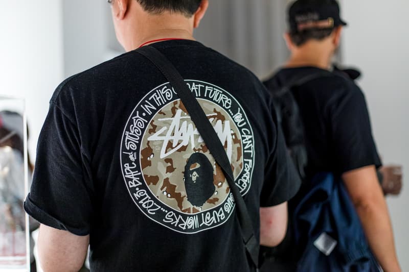 "BAPE XXV" Street Style tokyo japan a bathing ape 25th anniversary exhibition nigo sk8thing james bond stash streetsnaps photography