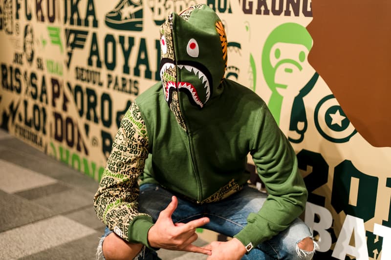 "BAPE XXV" Street Style tokyo japan a bathing ape 25th anniversary exhibition nigo sk8thing james bond stash streetsnaps photography