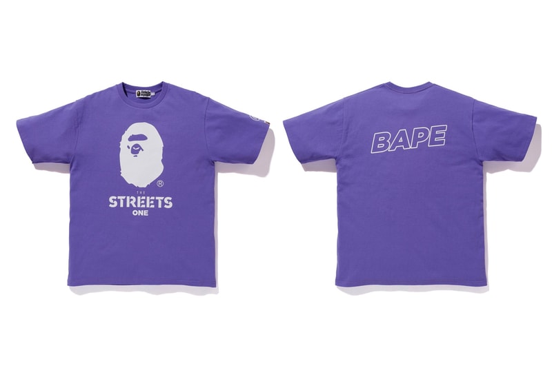 bape ea sports collection purple shirt