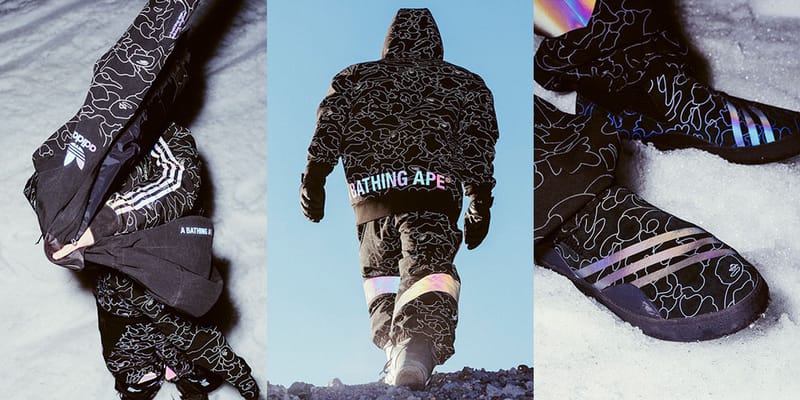 即納通販adidas APE snow jacket マウンテンパーカー