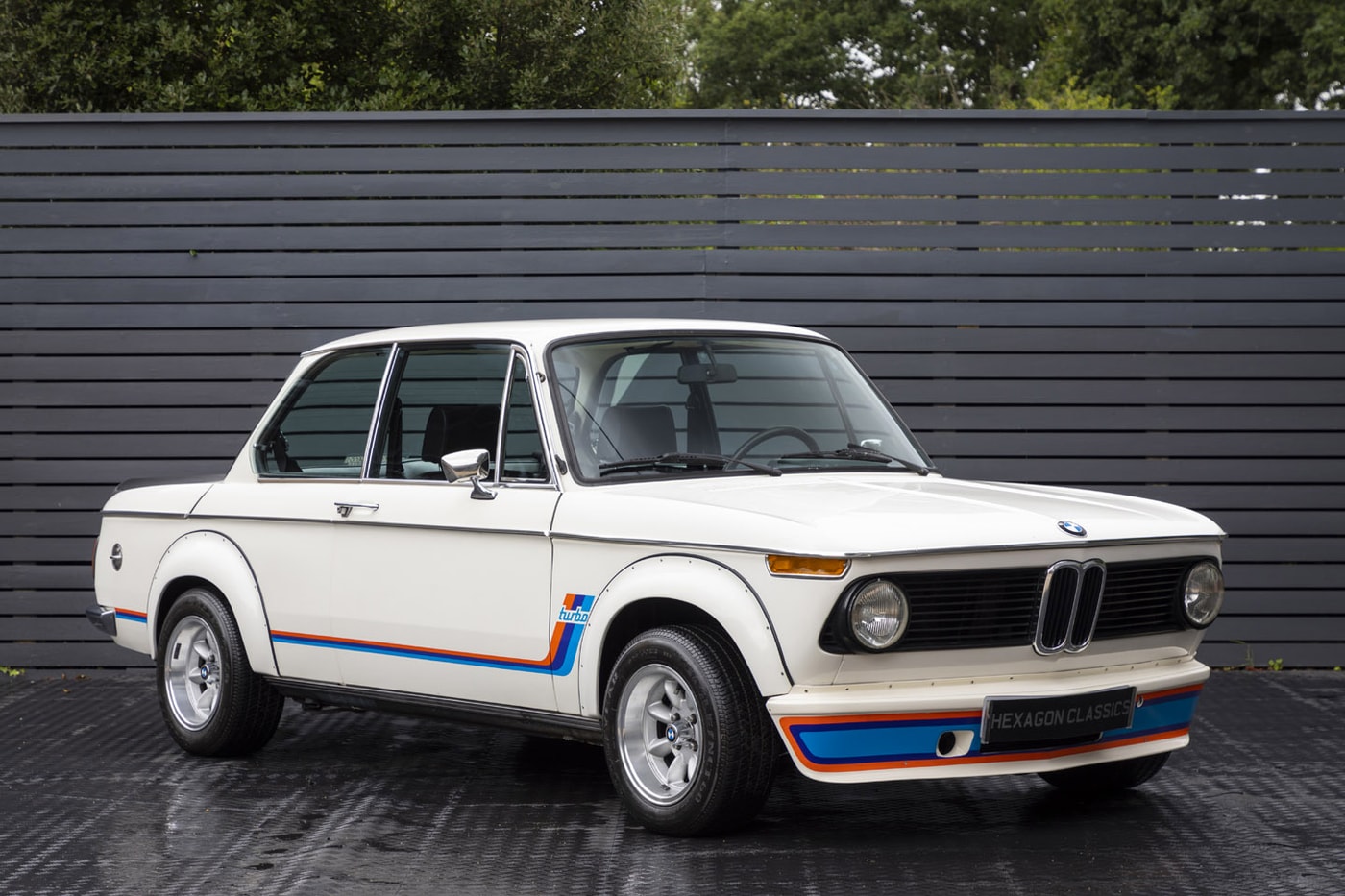 BMW 2002 Turbo Original 1975 Model Auction chamonix white hexagon classics car coupe automotive big sale price