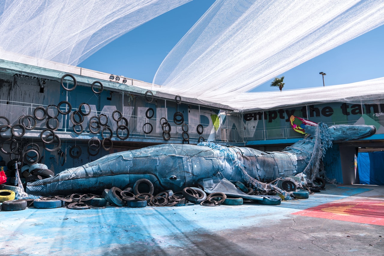 bordalo ii wild wild waste installation las vegas artworks trash recycle