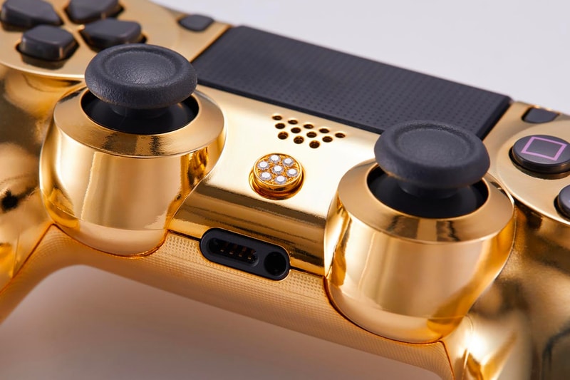 Brikk Sony PlayStation 4 Lux DualShock 4 Controller classic deluxe Gold Plated diamond Encrusted