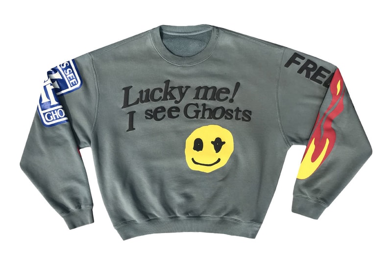 Cactus Plant Flea Market kids see ghosts sweater crewneck pullover shirt kid cudi smiley face october 31 2018 halloween drop release date info buy