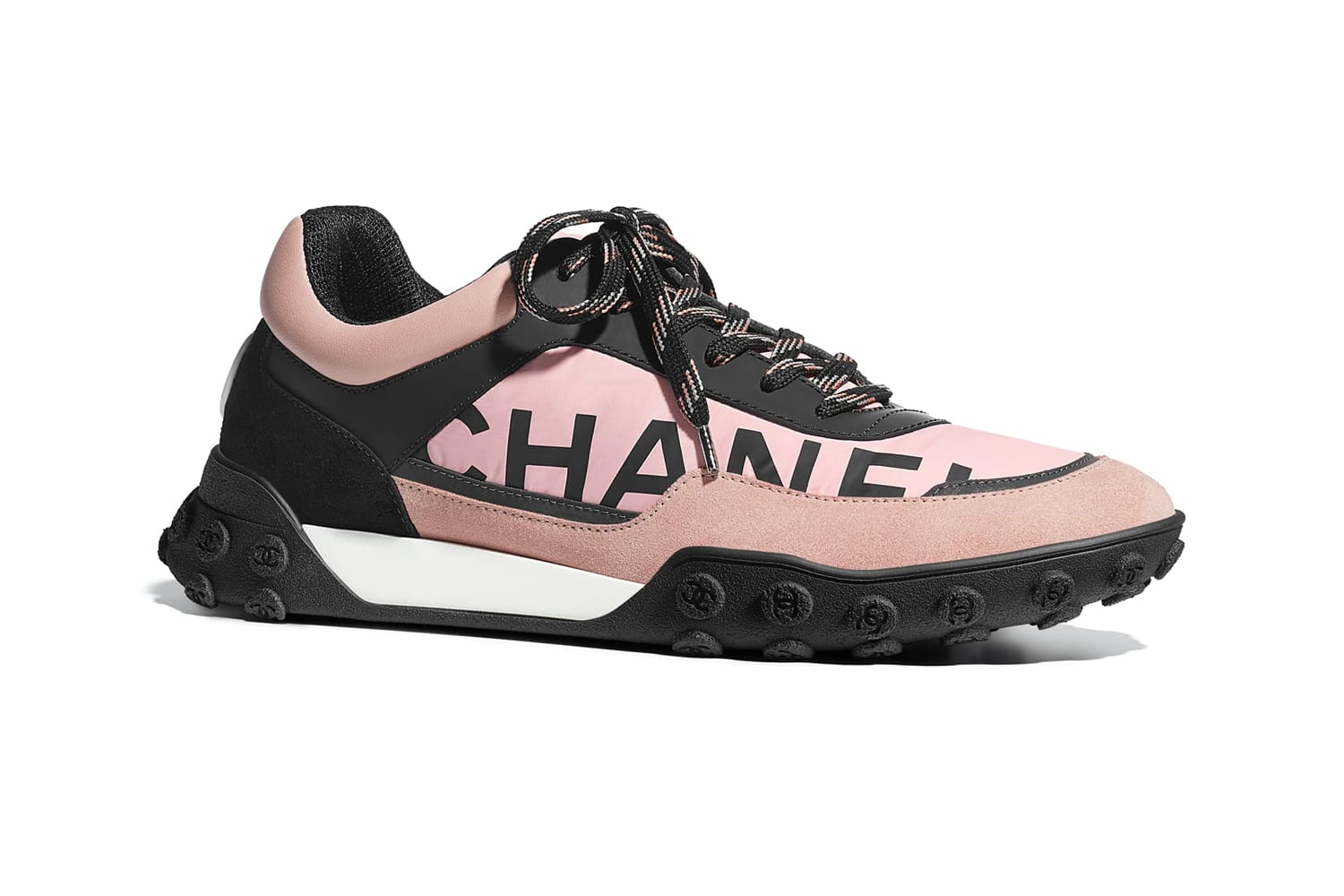 chanel tennis shoes pink